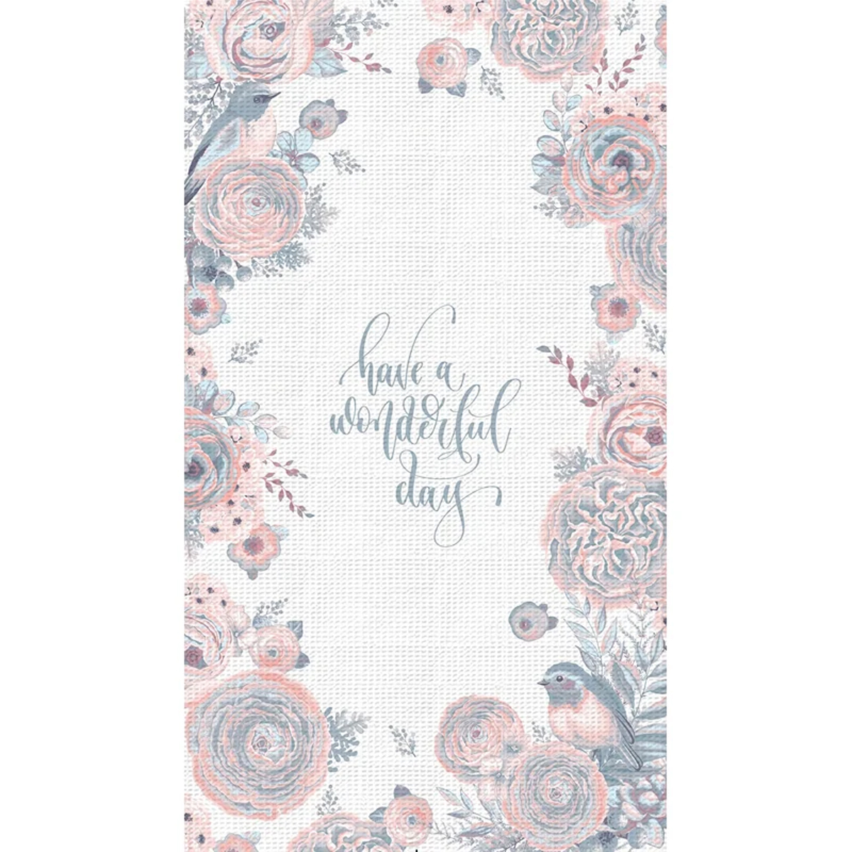 Полотенце Verossa вафельное 40х70 см Птички серые Вид 3