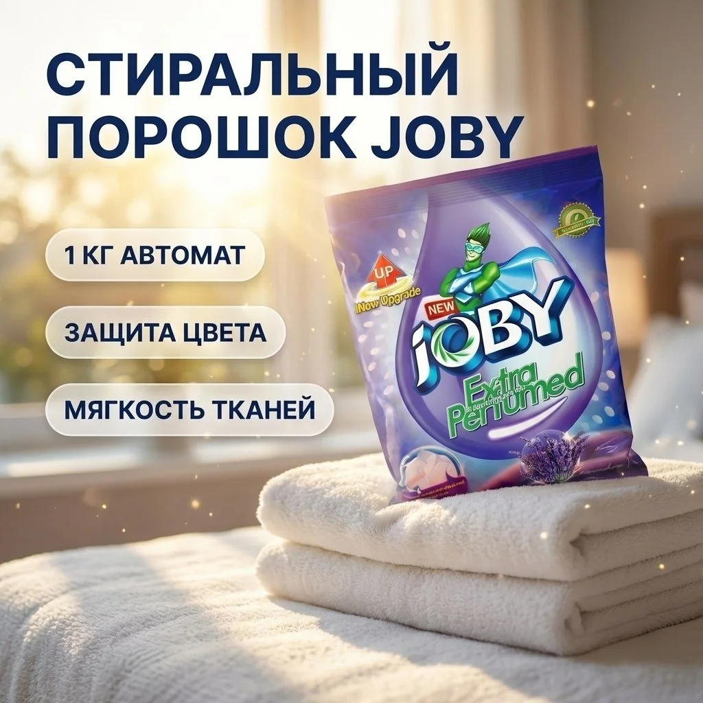 Порошок для стирки белья JOBY парфюмированный 1кг