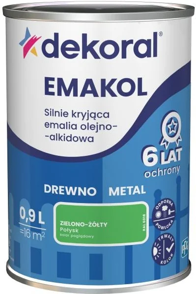 Dekoral Эмаль Emakol SB Trim  желто-зеленый  0,9л