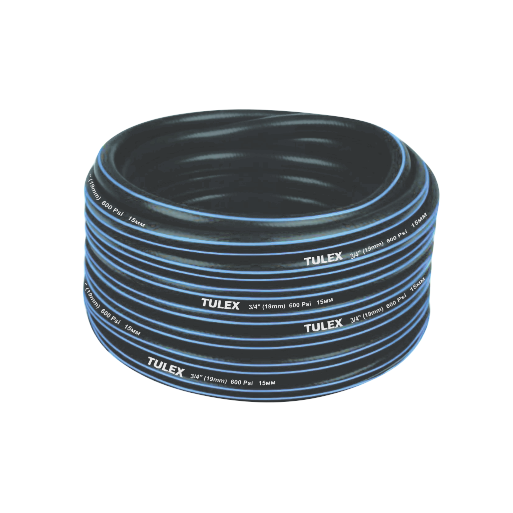 Шланг TULEX 0112-3/4-15 поливочный, армированный 3-х слойный ПВХ, 2.5мм, 3/4"x15м