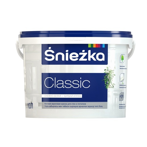 Краска Sniezka Classic белая 5 л Краска Sniezka Classic белая 5 л