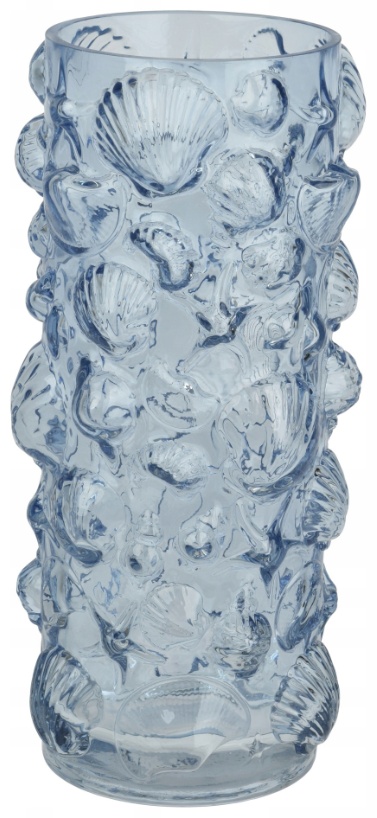 Ваза стеклянная Decoris цвет небесно-голубой 12х26 см 860475 Kmg