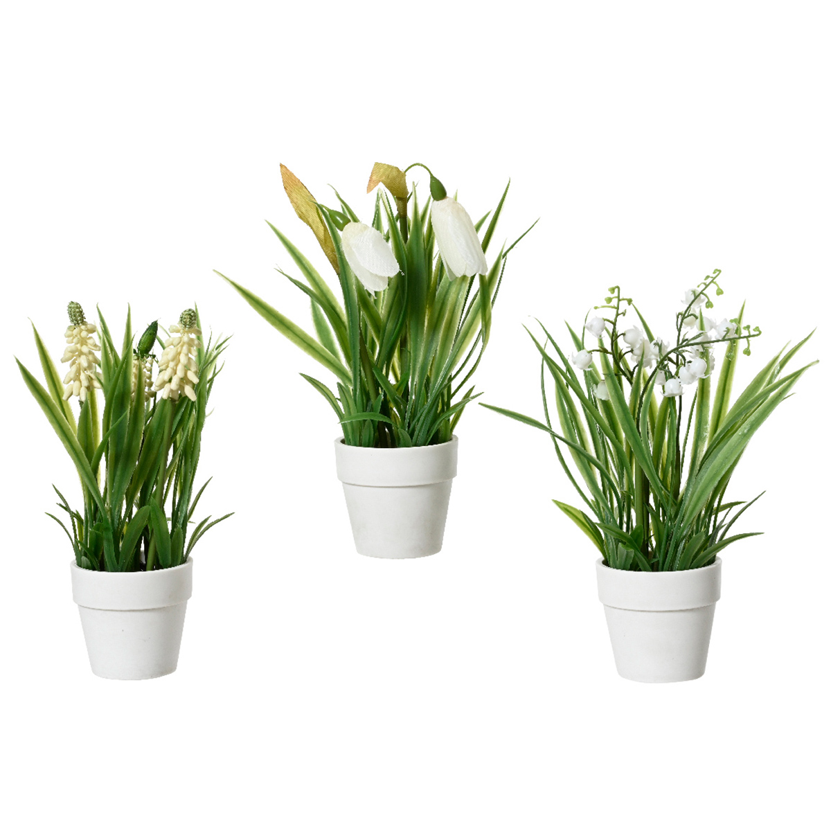 Растение искусственное в горшке Нарцис, лаванда, колокольчик 3 вида в ассортименте 833259 Kmg