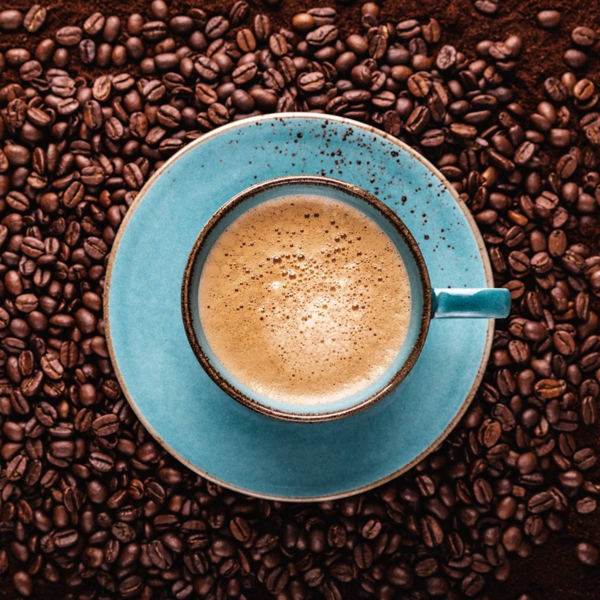 Картина на стекле ImageLAND Blue coffee cup 60х60 см 752791