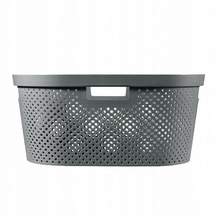 Корзина для белья Curver Infiniti Recycled 40л темно-серый 245675