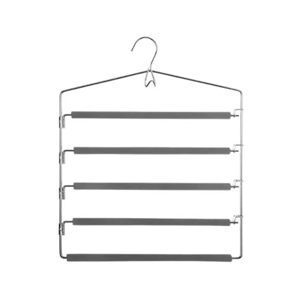 Вешалка для брюк и юбок 5Five 44 см  5 секций металл темно-серый 151543