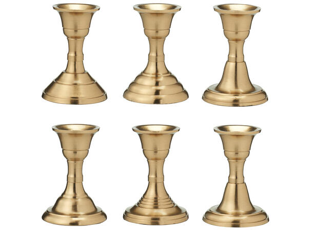 Подсвечник для столовой свечи 8 см, 6 видов в ассортименте, золото A67102250 К