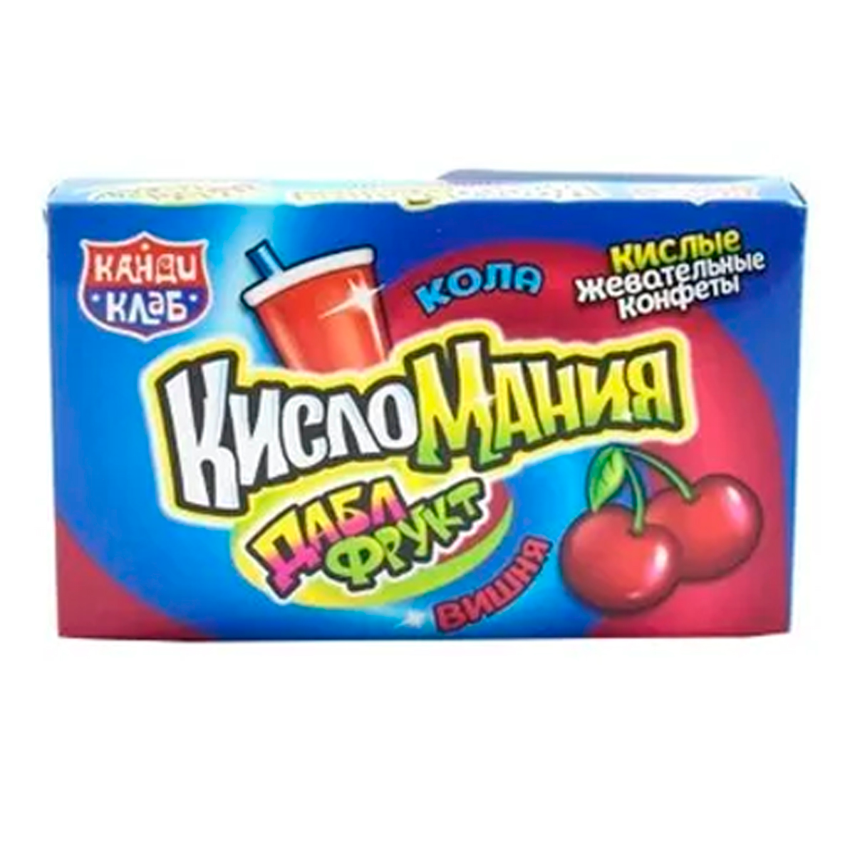 Конфеты жевательныеКисломания дабл фрукт вишня-кола 14г CHW042-1