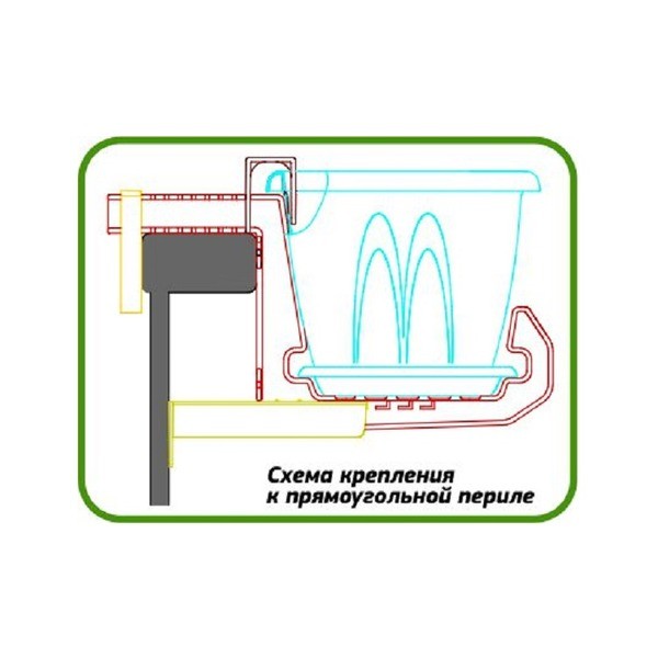 Крепление для балконных ящиков универсальное (2шт.) - Белая Глина