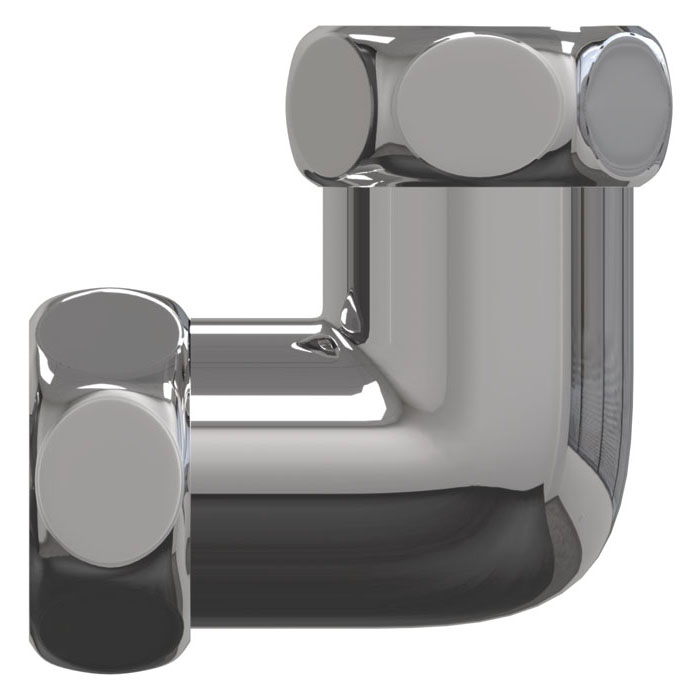 Соединение угловое г/г 1х3/4" (Хром)