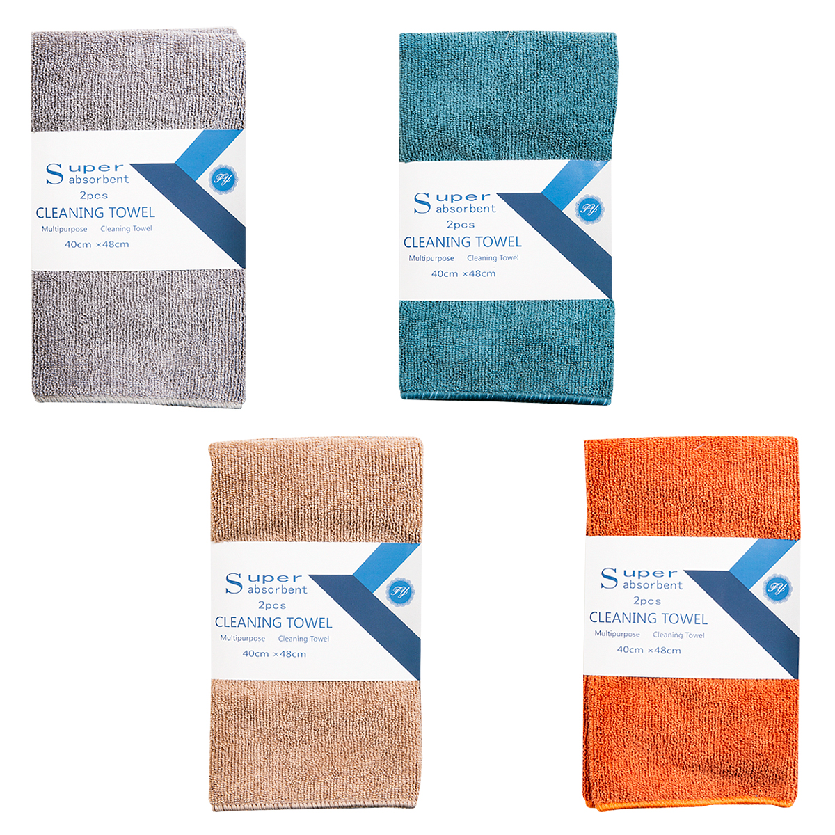 Набор тряпок супервпитывающих для уборки 40х48см цв. в ассорт. PRC