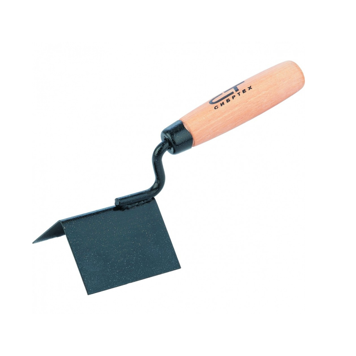 Кельма угловая, 80 х 60 х 60 мм, стальная, для внешних углов, буковая ручка// Сибртех