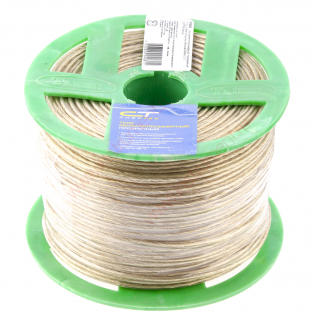 Трос металлополимерный  прозрачный ПР-2.5, (2,5мм толщина, катушка 200м.п.) // СИБРТЕХ Россия