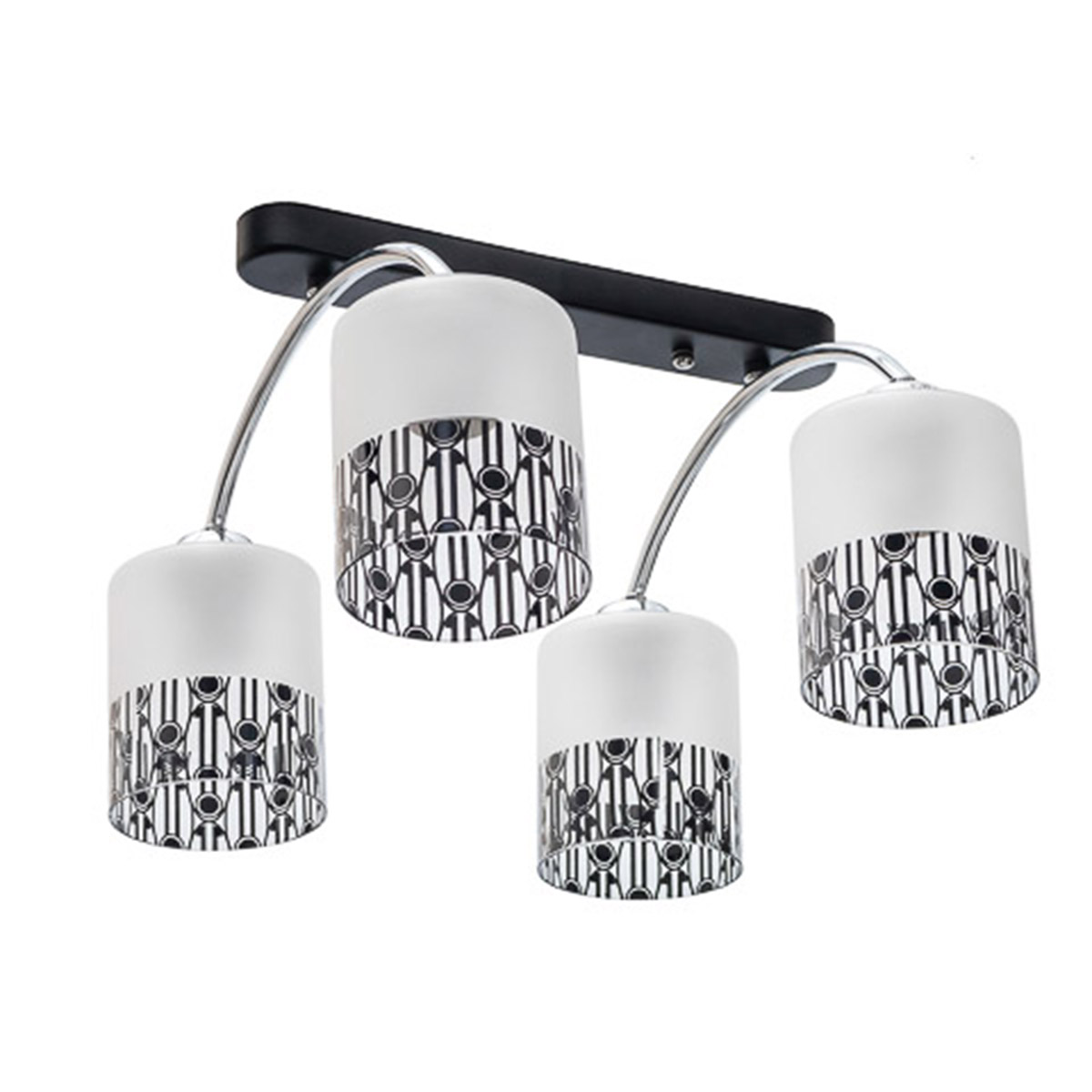 Люстра "Каскад" 148024 хром/черн 4/Е27/60Вт К007827