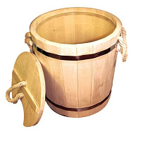 Запарник Банные штучки, с пластиковой вставкой с крышкой 9 л липа 32052