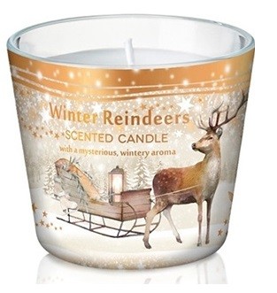 Аромасвеча BARTEK в стакане Зимние олени 115гр (Winter Reindeers) НГ