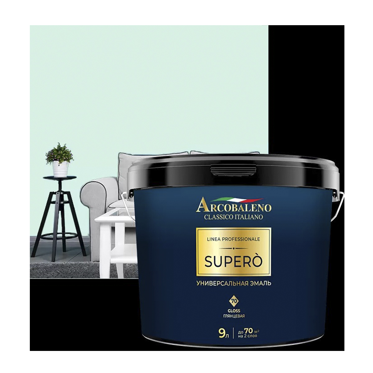 Эмаль универсальная "Arcobaleno Supero" 2,7 л Эмаль универсальная "Arcobaleno Supero" 2,7 л