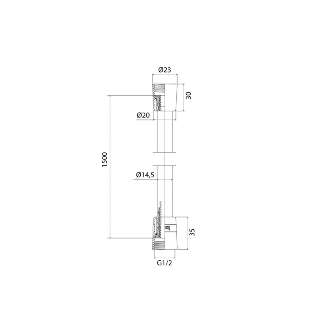 Шланг для душа Iddis ПВХ армир. 1,5м арт.A5061115