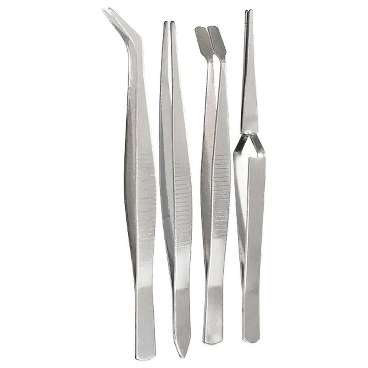 Набор пинцетов из нержавеющей стали, 4 шт.// SPARTA