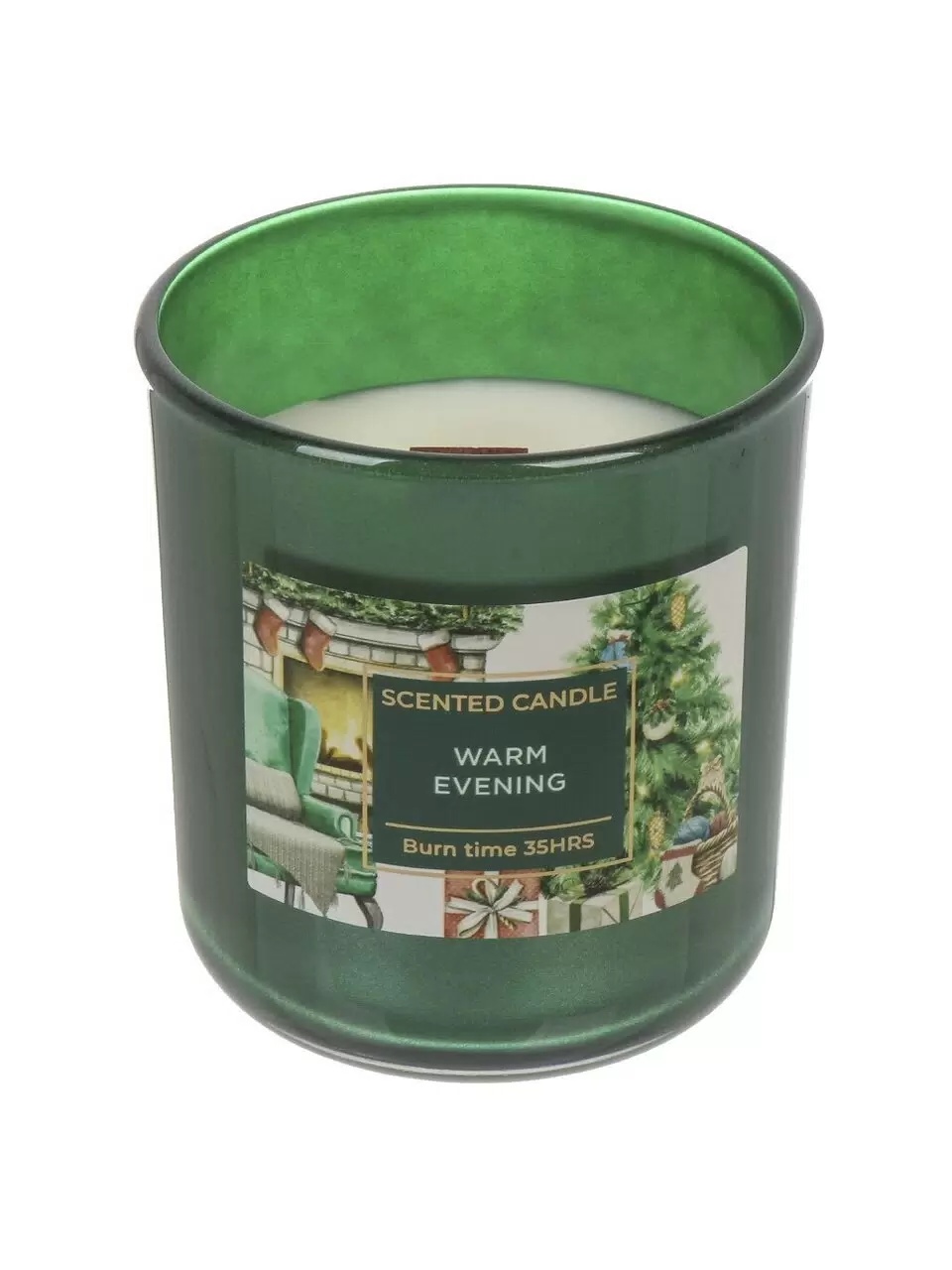 Аромасвеча BARTEK в стакане 150 г Зимнее Время с деревянным фитилем (Winter Time)