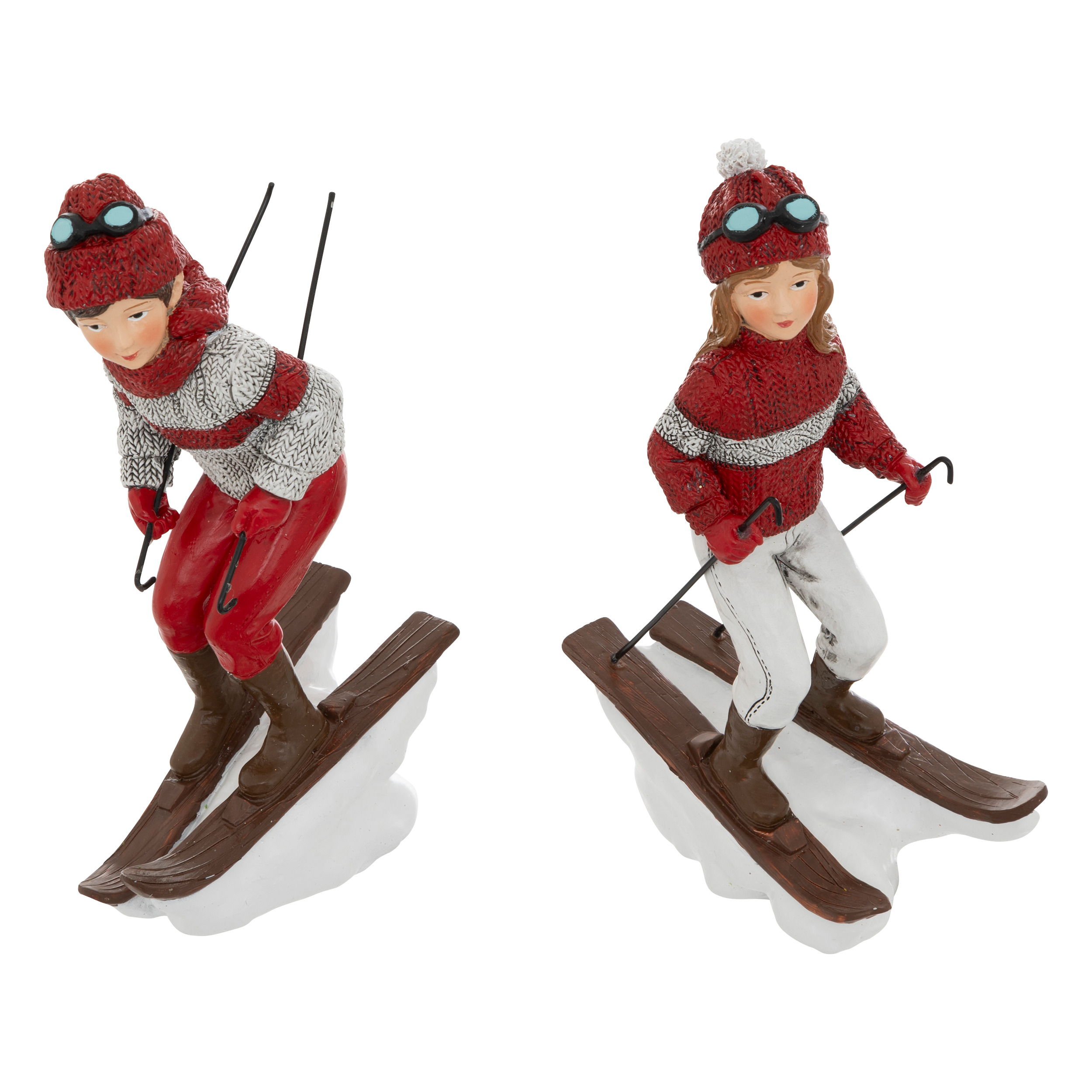 Фигурка декоративная Atmosphera Лыжница 19,5 см 2 вида в ассортименте 208283