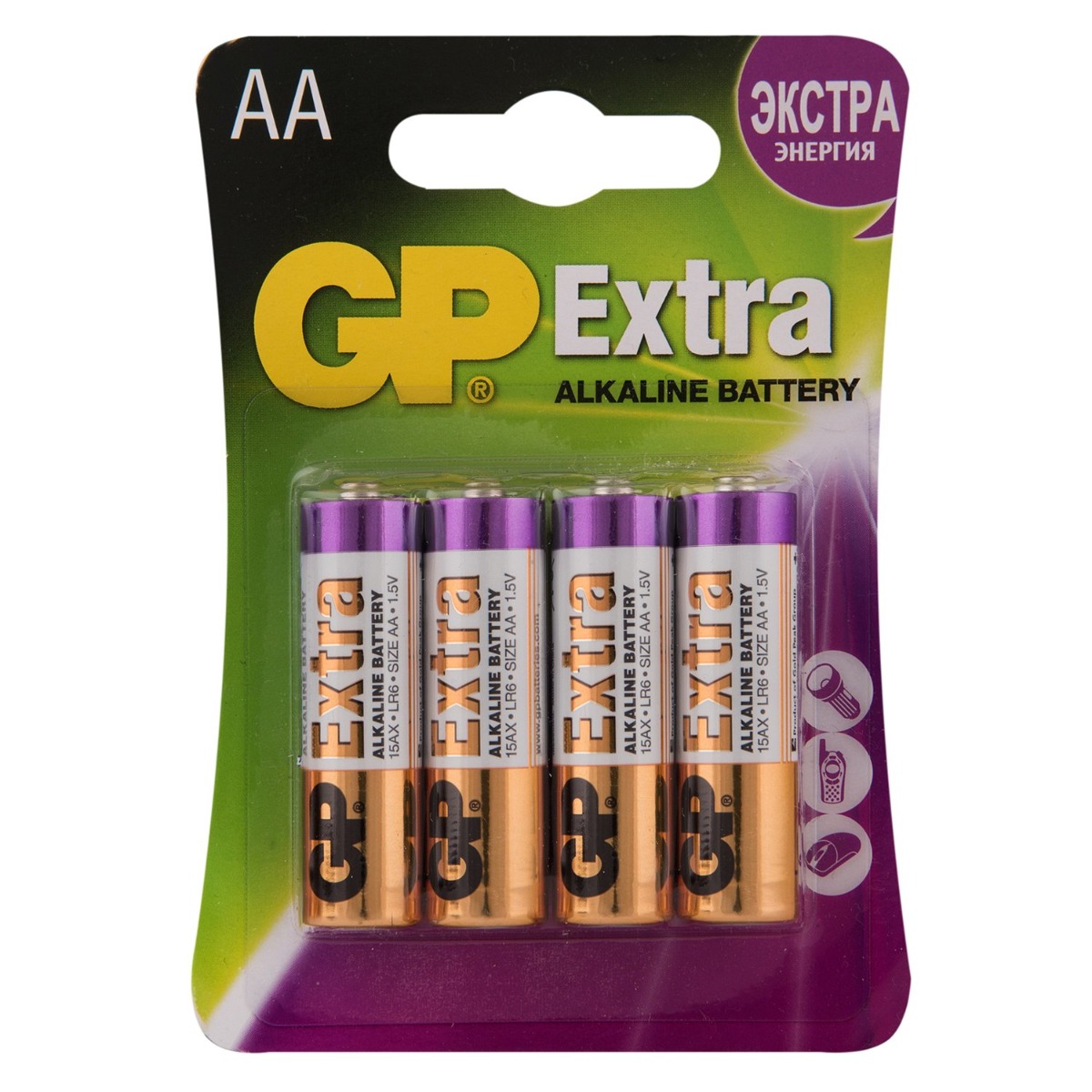 Элемент питанияGP 15AX-2CR4 Extra  блистер 4 шт/10/80/