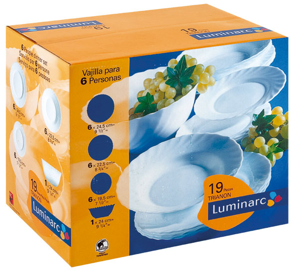 Набор столовый LUMINARC ТРИАНОН 19 предметов
