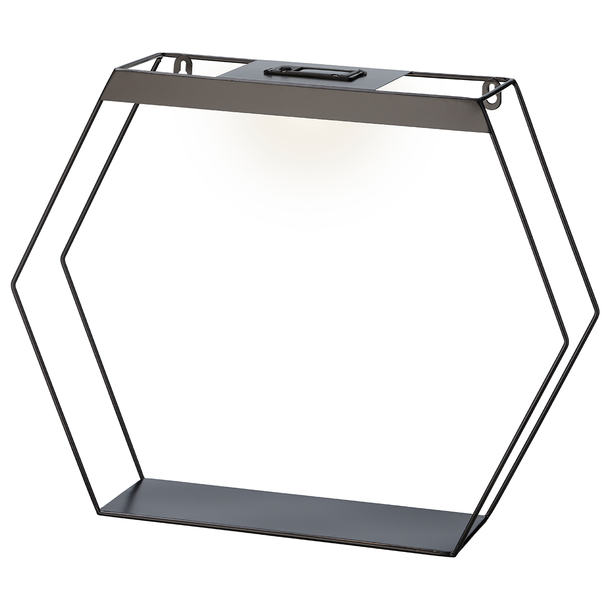 Полка настенная с светильником от солнечной батарее, 12х46,5х37 см. 898646 Kmg