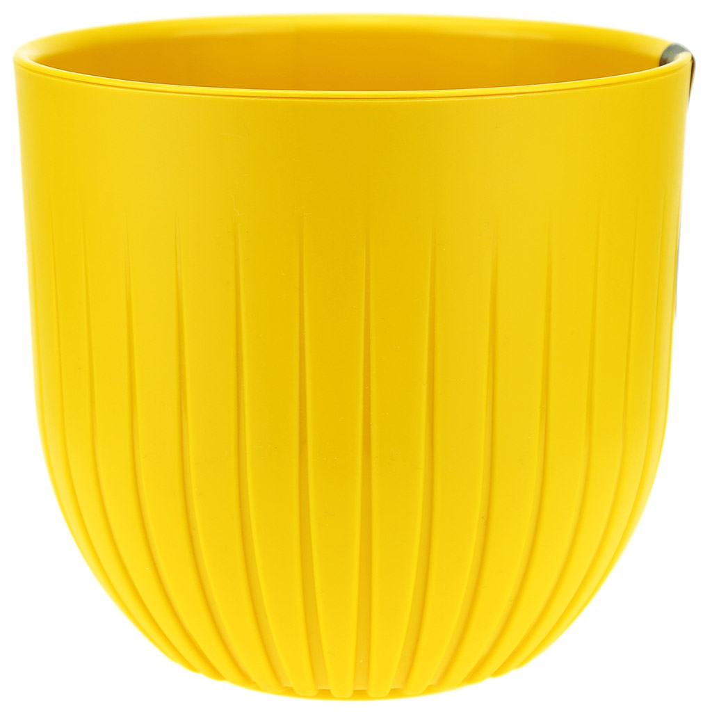 Горшок пластиковый с вкладкой, Альфа Медовый d. 19 h.19 4 л. А19-34