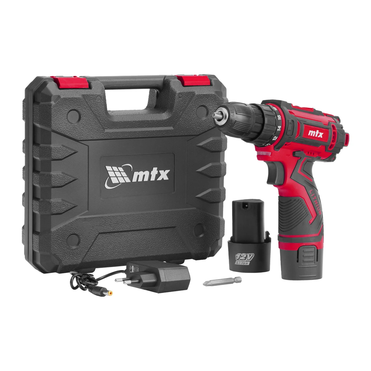 Дрель-шуруповерт аккумуляторная CDS-12, Li-Ion, 12 В// MTX