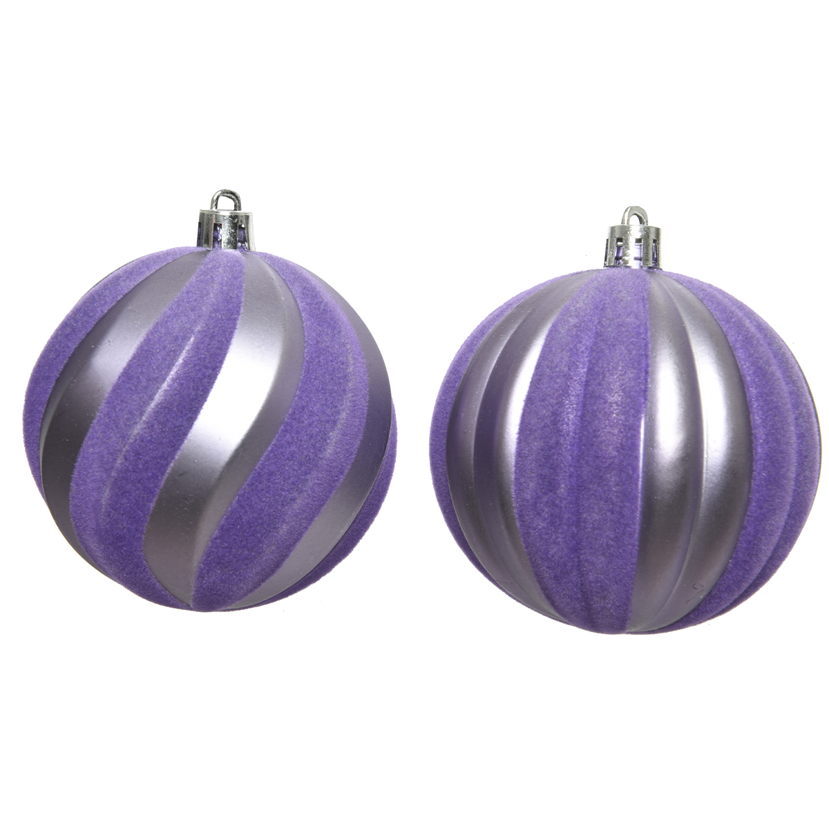 Шар елочный 8 см сиреневый бархат 2 дизайна в ассорт. 021287 Kmg