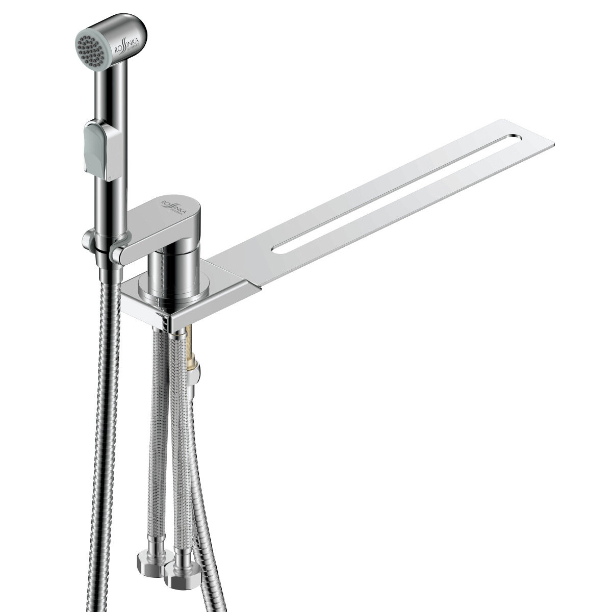 Смеситель Rossinka X25-56 с гигиеническим душем на унитаз, хром 25 мм