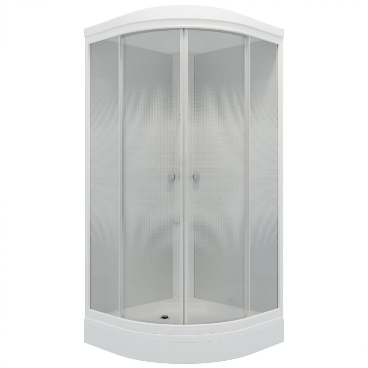 Душевая кабина Triton "Лайт 100*100 А" 1/4 круга, низ. подд., Градиент, Белый, ДН4 (КС63,ЗС13,КН4,СТ