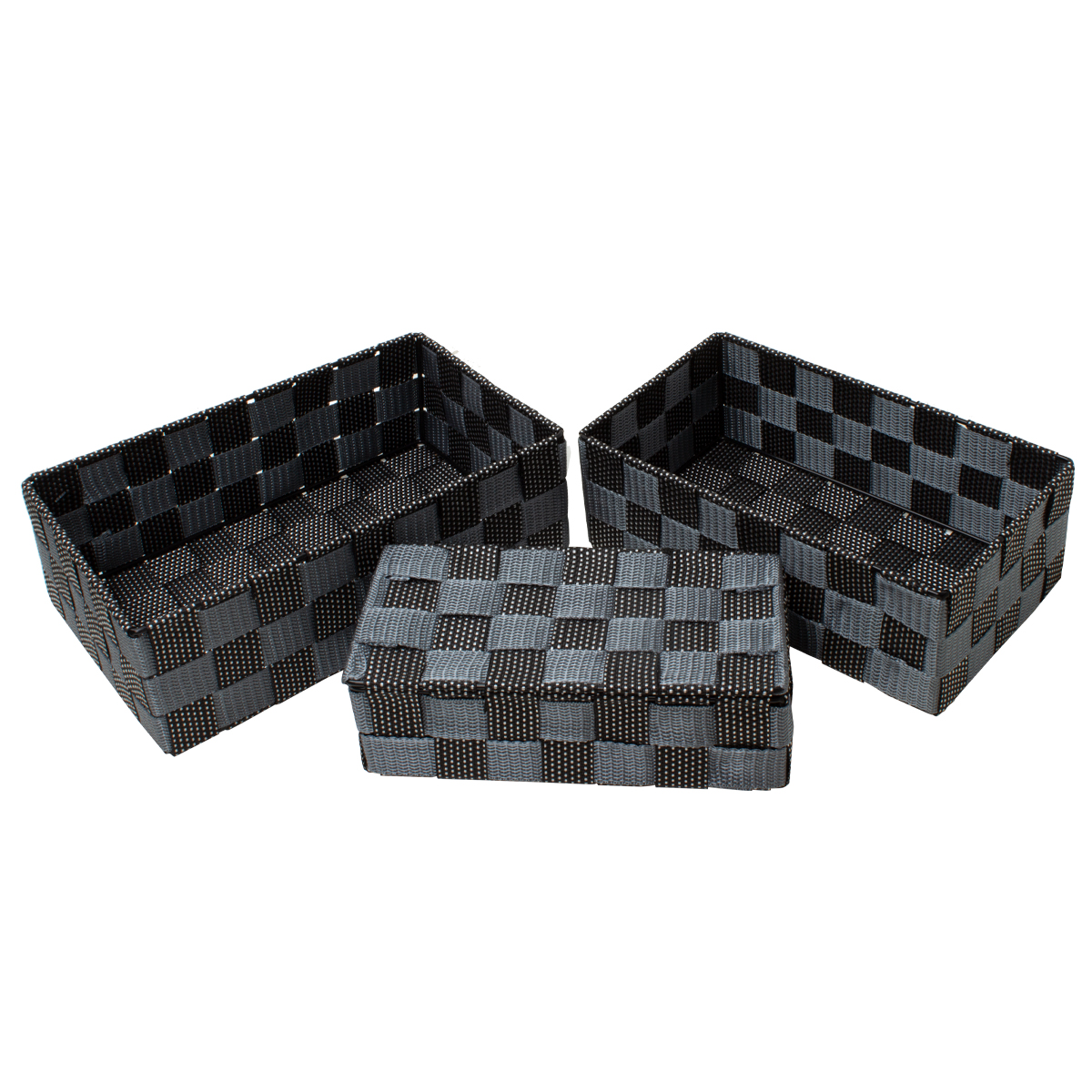 Набор корзин для хранения Sanitary 3 шт серо-черный 0930 CN Набор корзин для хранения Sanitary 3 шт серо-черный 0930 CN