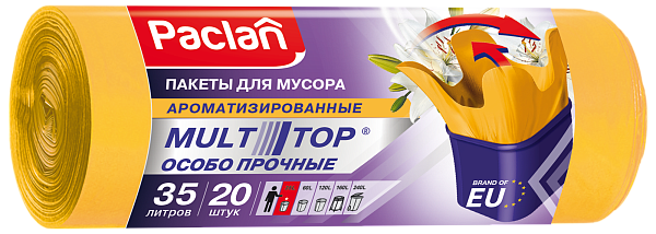 Paclan мешки для мусора Multi-Top Aroma 35 л, 20 шт