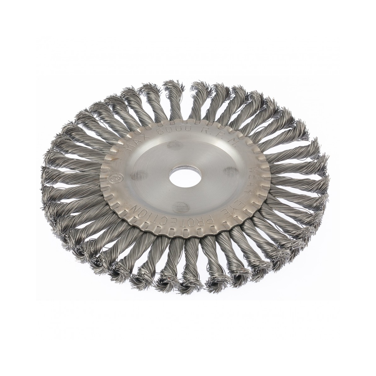 Щетка для УШМ 200 мм, посадка 22,2 мм, плоская, крученая проволока 0,5 мм// MATRIX