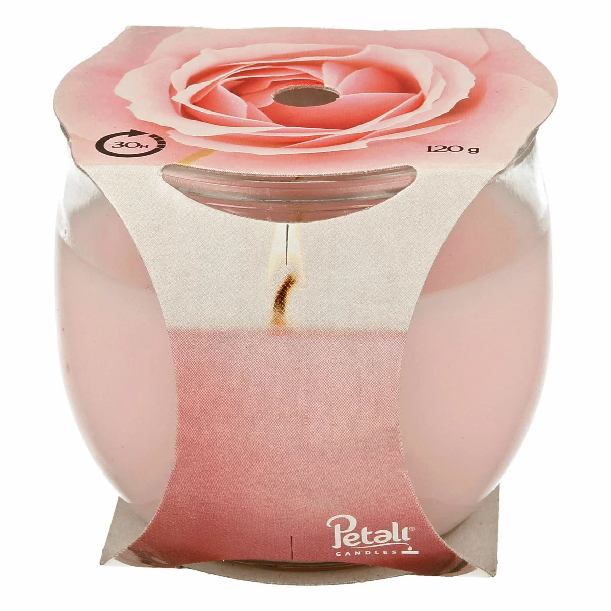 Аромасвеча Petali Aladino в стакане Роза 7,5х7 см 120 гр Италия ALB010608