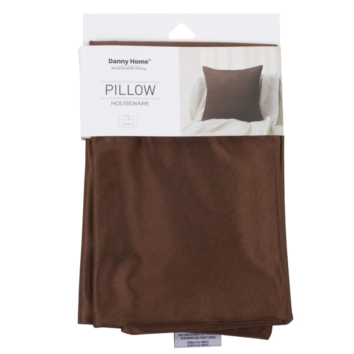 Наволочка на декоративную подушку DH 50х50 см коричневый CL02-04P