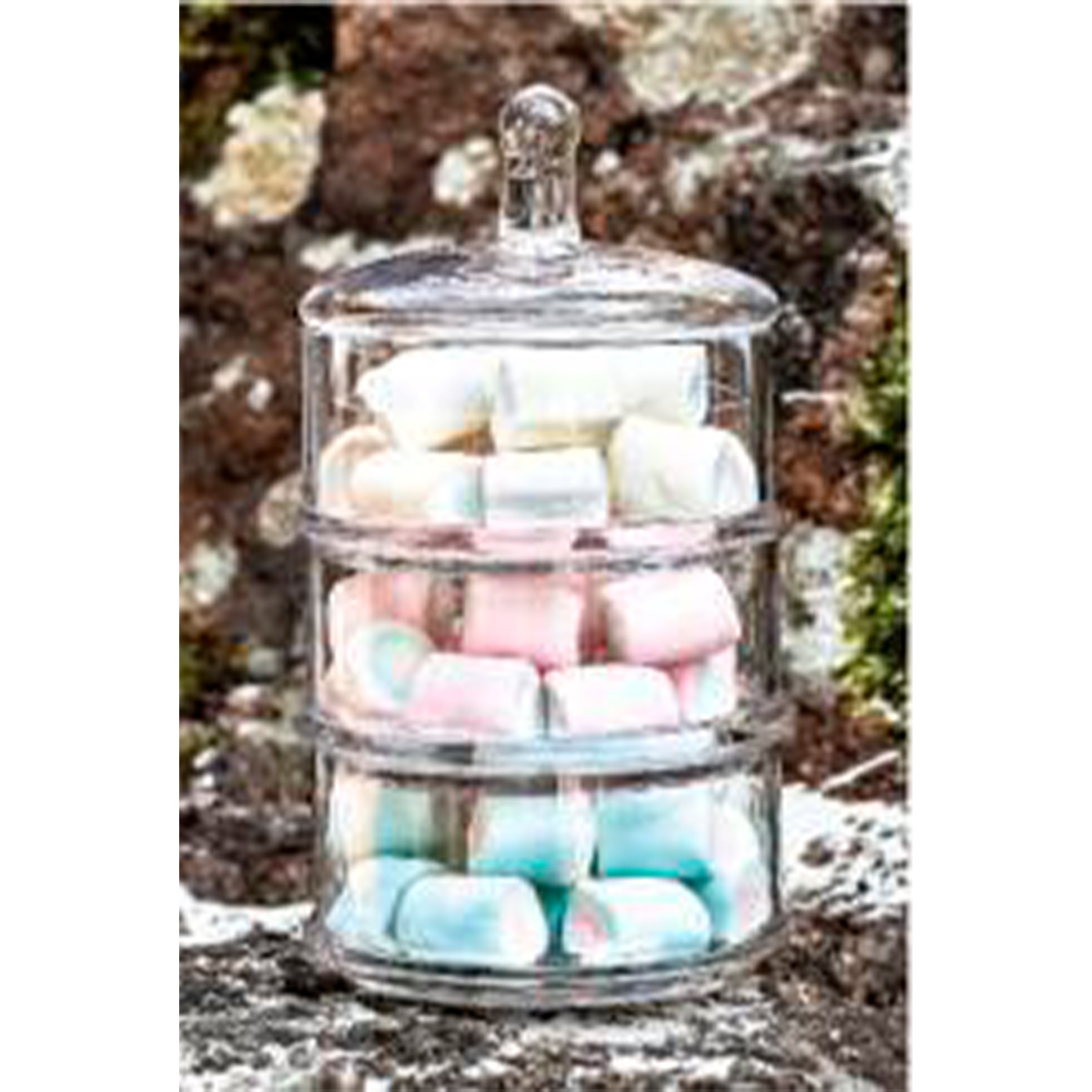 Банка для сладостей DH 3х ярусная 12,8х22,9 см штабелируемая стекло CB-34