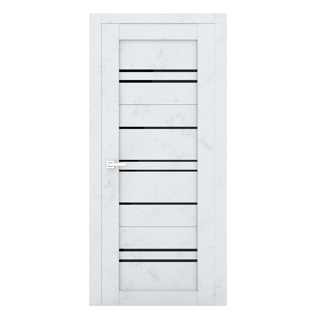 В2 Полотно дверное 800 бетон светлый (черное стекло)