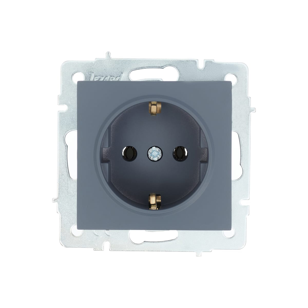 Розетка VESNA 742 3488 122В с/з бакалит графит (механизм)