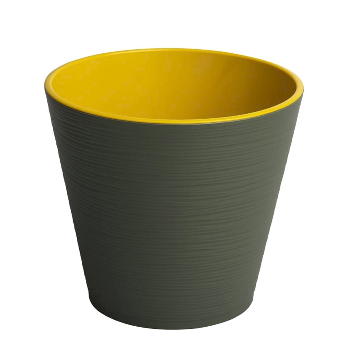 Горшок пластиковый с вкладкой, Конус НЕФРИТ д. 14,5 1,3 л. К15-32