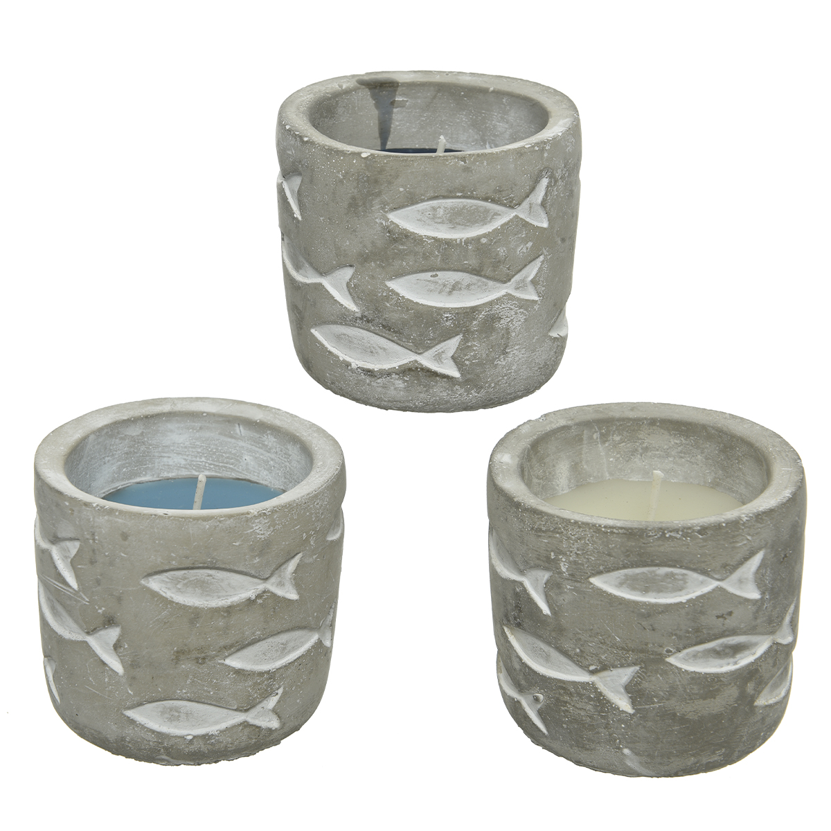 Свеча с ароматом цитронелы, 7х7,5 см, бетонный стакан 3 цвета в ассорт. 880095 Outdoor Kmg