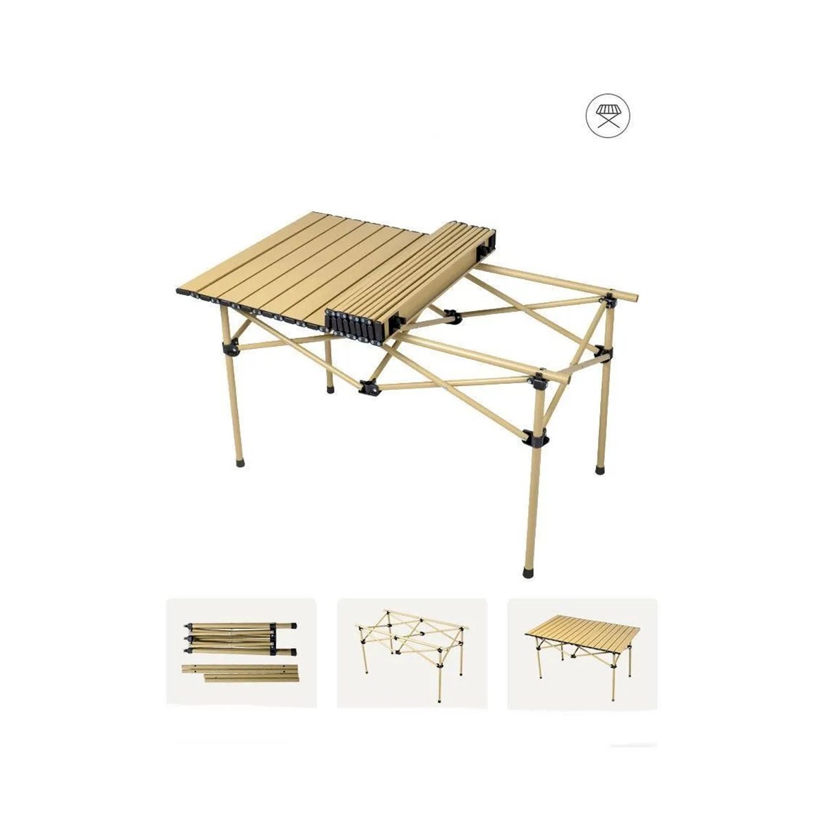 Стол кемпинговый компактный в чехле, алюминевый 95х55х50 см JH42-1 CN