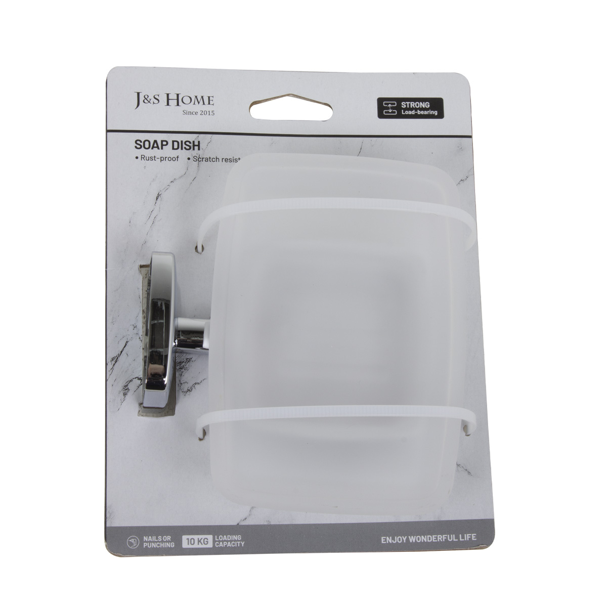 Мыльница для ванной J&S Home настенная хром JS185996