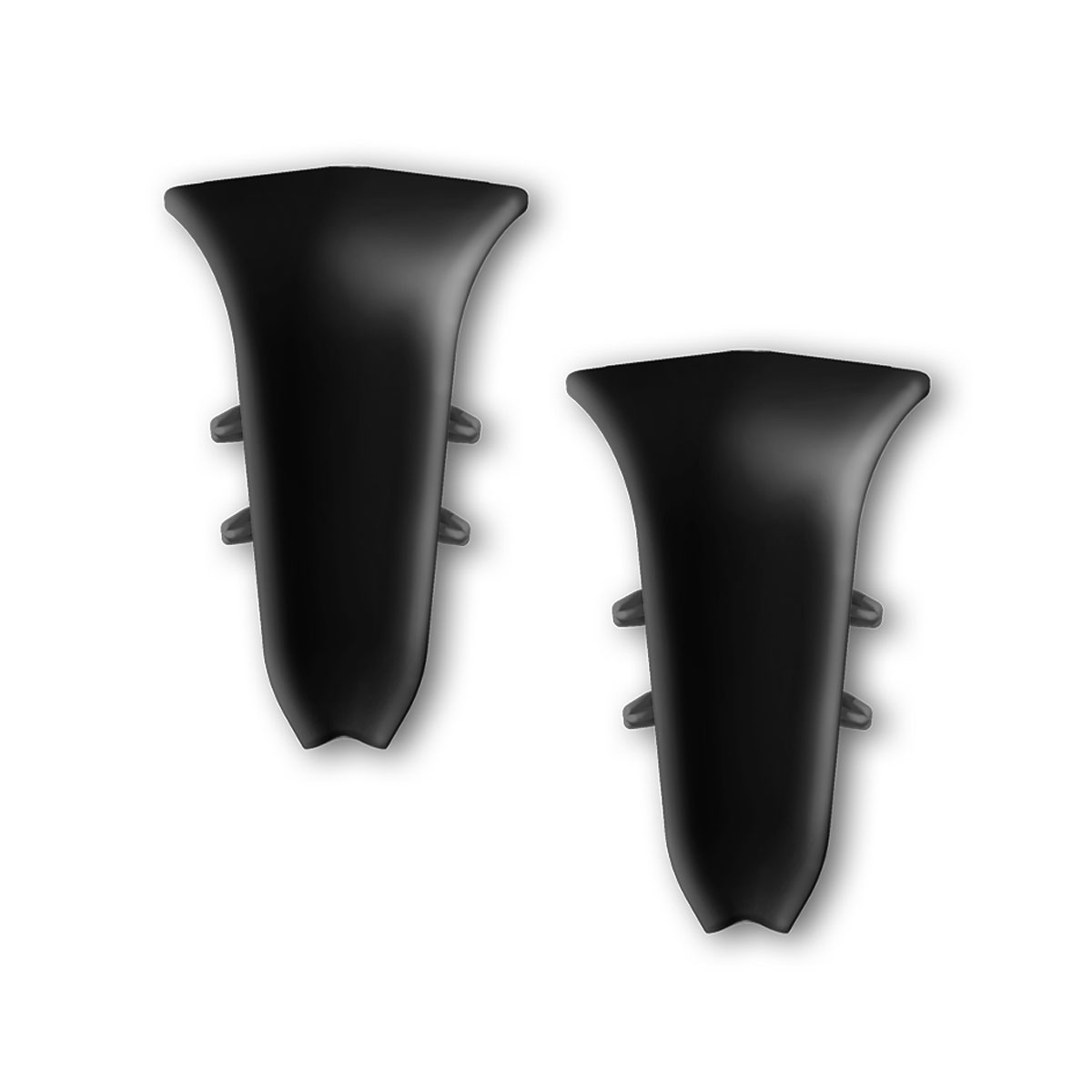 Угол внутренний для плинтуса 55мм "Идеал Классик", 007 Черный