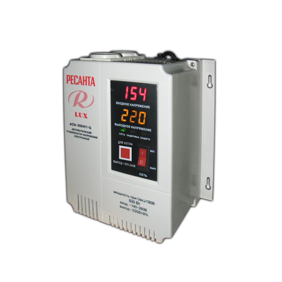 Стабилизатор АСН-500Н/1-Ц Ресанта LUX
