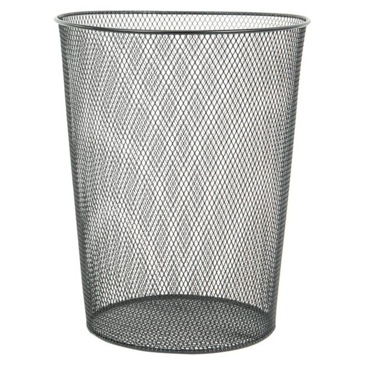 Корзина для бумаг СТАММ сетчатая металлическая черная 9л КР-30844