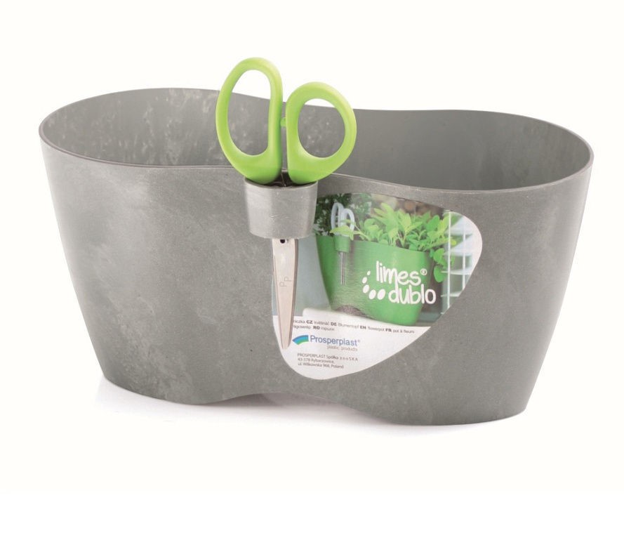 Кашпо для кухонных трав 2,3 л., 25*12*12 см., бетон DLD250-422U