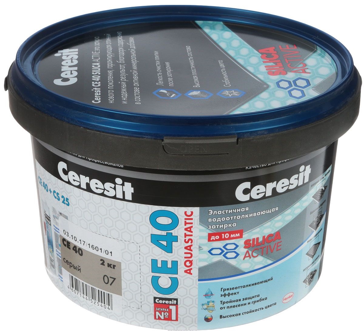 Ceresit затирка CE40 SilicaActive - Серый (Grey), 2 кг (07) Ceresit затирка CE40 SilicaActive - Серый (Grey), 2 кг (07)